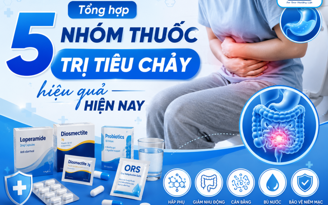 Tổng hợp 5 nhóm thuốc trị tiêu chảy​ hiệu quả hiện nay